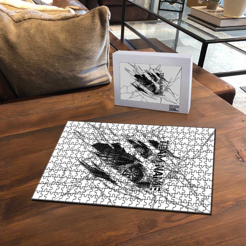 Dartboard Skull Darts Puzzle with Torn Stone Texture and Cracked Marble Design - Wonder Print Shop