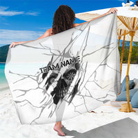 Dartboard Skull Darts Sarong with Torn Stone Texture and Cracked Marble Design - Wonder Print Shop