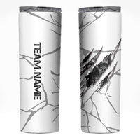 Dartboard Skull Darts Skinny Tumbler with Torn Stone Texture and Cracked Marble Design - Wonder Print Shop