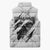 Dartboard Skull Darts Sleeveless Puffer Jacket with Torn Stone Texture and Cracked Marble Design - Wonder Print Shop
