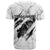 Dartboard Skull Darts T Shirt with Torn Stone Texture and Cracked Marble Design - Wonder Print Shop