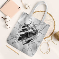 Dartboard Skull Darts Tote Bag with Torn Stone Texture and Cracked Marble Design - Wonder Print Shop