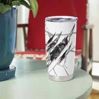 Dartboard Skull Darts Tumbler Cup with Torn Stone Texture and Cracked Marble Design - Wonder Print Shop