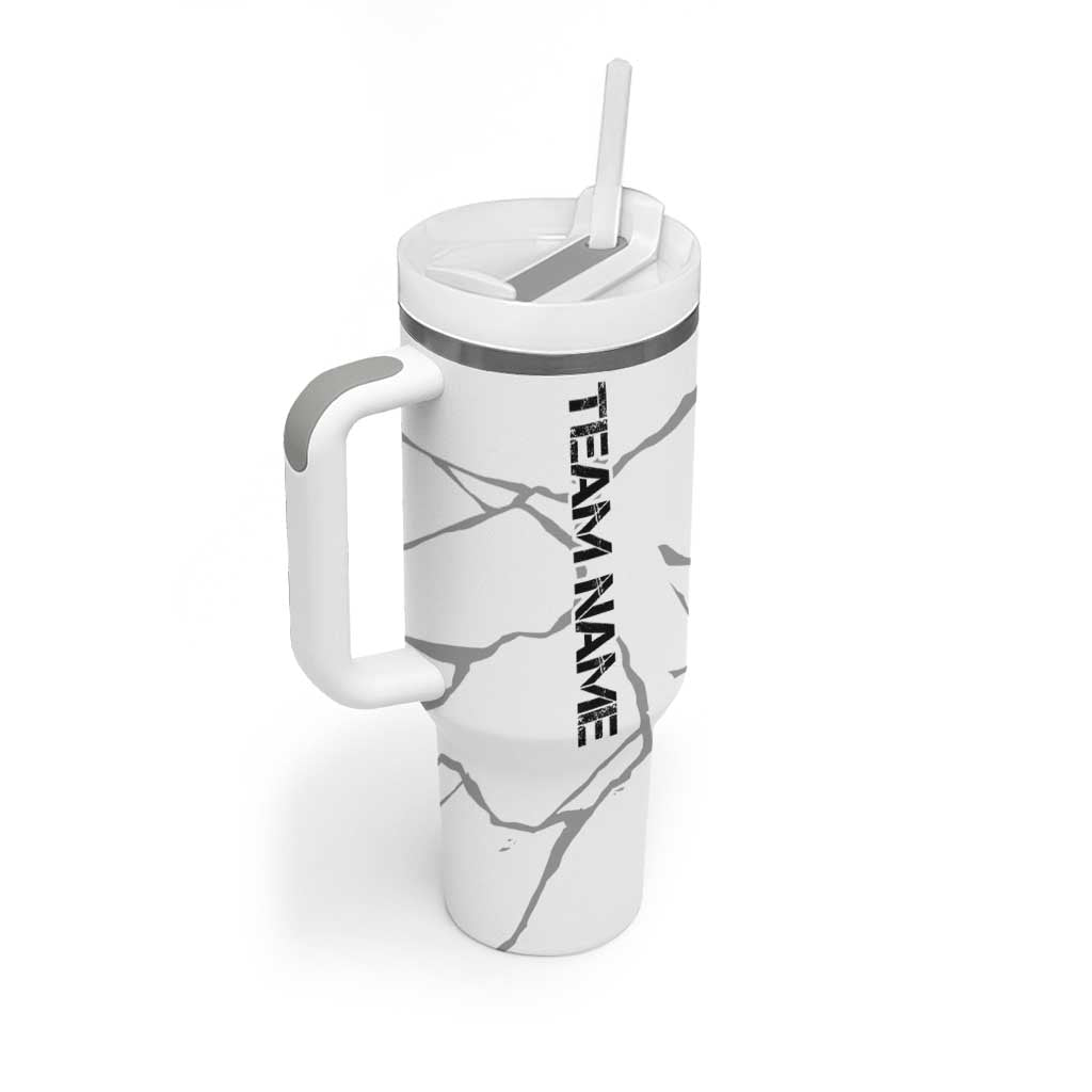 Dartboard Skull Darts Tumbler With Handle with Torn Stone Texture and Cracked Marble Design - Wonder Print Shop