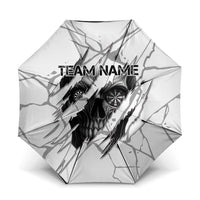 Dartboard Skull Darts Umbrella with Torn Stone Texture and Cracked Marble Design - Wonder Print Shop
