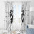 Dartboard Skull Darts Window Curtain with Torn Stone Texture and Cracked Marble Design - Wonder Print Shop