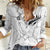 Dartboard Skull Darts Women Casual Shirt with Torn Stone Texture and Cracked Marble Design - Wonder Print Shop