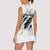 Dartboard Skull Darts Women Sleeveless Polo Shirt with Torn Stone Texture and Cracked Marble Design - Wonder Print Shop