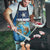 Texas Flag Fishing Apron with Ocean Fish Graphic and Blue Water Background - Wonder Print Shop