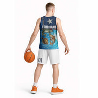 Texas Flag Fishing Basketball Jersey with Ocean Fish Graphic and Blue Water Background - Wonder Print Shop