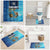 Texas Flag Fishing Bathroom Set with Ocean Fish Graphic and Blue Water Background - Wonder Print Shop