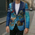 Texas Flag Fishing Blazer with Ocean Fish Graphic and Blue Water Background - Wonder Print Shop