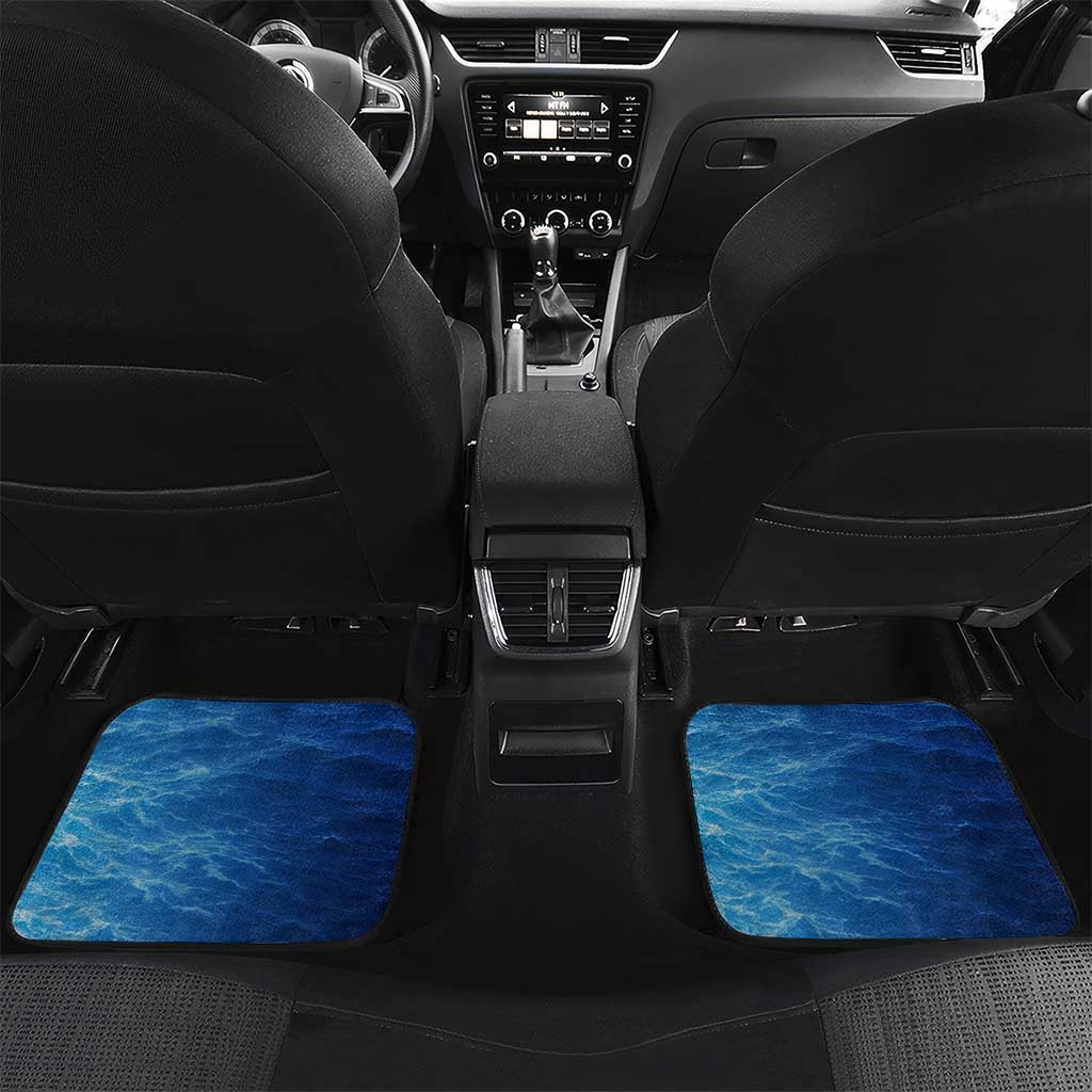 Texas Flag Fishing Car Mats with Ocean Fish Graphic and Blue Water Background - Wonder Print Shop