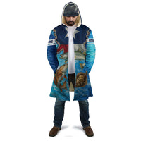 Texas Flag Fishing Cloak with Ocean Fish Graphic and Blue Water Background - Wonder Print Shop