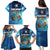 Texas Flag Fishing Family Matching Puletasi and Hawaiian Shirt with Ocean Fish Graphic and Blue Water Background - Wonder Print Shop