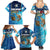 Texas Flag Fishing Family Matching Summer Maxi Dress and Hawaiian Shirt with Ocean Fish Graphic and Blue Water Background - Wonder Print Shop