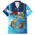 Texas Flag Fishing Family Matching Summer Maxi Dress and Hawaiian Shirt with Ocean Fish Graphic and Blue Water Background - Wonder Print Shop