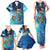 Texas Flag Fishing Family Matching Tank Maxi Dress and Hawaiian Shirt with Ocean Fish Graphic and Blue Water Background - Wonder Print Shop
