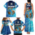 Texas Flag Fishing Family Matching Tank Maxi Dress and Hawaiian Shirt with Ocean Fish Graphic and Blue Water Background - Wonder Print Shop