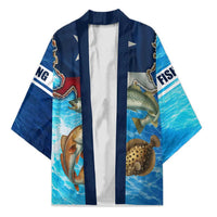 Texas Flag Fishing Kimono with Ocean Fish Graphic and Blue Water Background - Wonder Print Shop