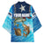 Texas Flag Fishing Kimono with Ocean Fish Graphic and Blue Water Background - Wonder Print Shop