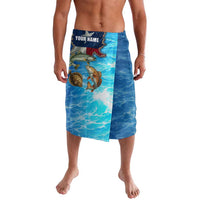 Texas Flag Fishing Lavalava with Ocean Fish Graphic and Blue Water Background - Wonder Print Shop