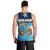 Texas Flag Fishing Men Tank Top with Ocean Fish Graphic and Blue Water Background - Wonder Print Shop