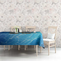 Texas Flag Fishing Tablecloth with Ocean Fish Graphic and Blue Water Background - Wonder Print Shop