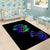 Neon Dartboard Darts Area Rug with Colorful Target and Psychedelic Swirl Pattern - Wonder Print Shop