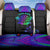 Neon Dartboard Darts Back Car Seat Cover with Colorful Target and Psychedelic Swirl Pattern - Wonder Print Shop