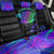 Neon Dartboard Darts Back Car Seat Cover with Colorful Target and Psychedelic Swirl Pattern - Wonder Print Shop
