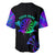 Neon Dartboard Darts Baseball Jersey with Colorful Target and Psychedelic Swirl Pattern - Wonder Print Shop