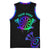 Neon Dartboard Darts Basketball Jersey with Colorful Target and Psychedelic Swirl Pattern - Wonder Print Shop