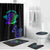 Neon Dartboard Darts Bathroom Set with Colorful Target and Psychedelic Swirl Pattern - Wonder Print Shop