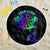 Neon Dartboard Darts Beach Blanket with Colorful Target and Psychedelic Swirl Pattern - Wonder Print Shop