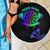 Neon Dartboard Darts Beach Blanket with Colorful Target and Psychedelic Swirl Pattern - Wonder Print Shop