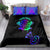 Neon Dartboard Darts Bedding Set with Colorful Target and Psychedelic Swirl Pattern - Wonder Print Shop