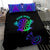 Neon Dartboard Darts Bedding Set with Colorful Target and Psychedelic Swirl Pattern - Wonder Print Shop