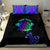 Neon Dartboard Darts Bedding Set with Colorful Target and Psychedelic Swirl Pattern - Wonder Print Shop