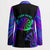 Neon Dartboard Darts Blazer with Colorful Target and Psychedelic Swirl Pattern - Wonder Print Shop