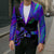 Neon Dartboard Darts Blazer with Colorful Target and Psychedelic Swirl Pattern - Wonder Print Shop