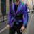 Neon Dartboard Darts Blazer with Colorful Target and Psychedelic Swirl Pattern - Wonder Print Shop