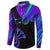 Neon Dartboard Darts Button Sweatshirt with Colorful Target and Psychedelic Swirl Pattern - Wonder Print Shop