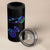 Neon Dartboard Darts 4 in 1 Can Cooler Tumbler with Colorful Target and Psychedelic Swirl Pattern - Wonder Print Shop