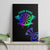 Neon Dartboard Darts Canvas Wall Art with Colorful Target and Psychedelic Swirl Pattern - Wonder Print Shop