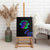 Neon Dartboard Darts Canvas Wall Art with Colorful Target and Psychedelic Swirl Pattern - Wonder Print Shop