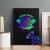 Neon Dartboard Darts Canvas Wall Art with Colorful Target and Psychedelic Swirl Pattern - Wonder Print Shop