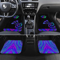 Neon Dartboard Darts Car Mats with Colorful Target and Psychedelic Swirl Pattern - Wonder Print Shop