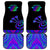 Neon Dartboard Darts Car Mats with Colorful Target and Psychedelic Swirl Pattern - Wonder Print Shop