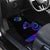 Neon Dartboard Darts Car Mats with Colorful Target and Psychedelic Swirl Pattern - Wonder Print Shop